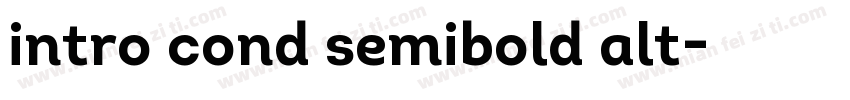 intro cond semibold alt字体转换